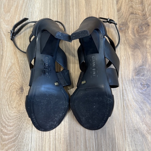 Gianni Bini Black Strappy Heels Size 8.5 EUC - Picture 4 of 5